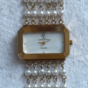 Anne Klein Watch with Pearl Accents Multi Chsin Mother of Pearl Face (small)